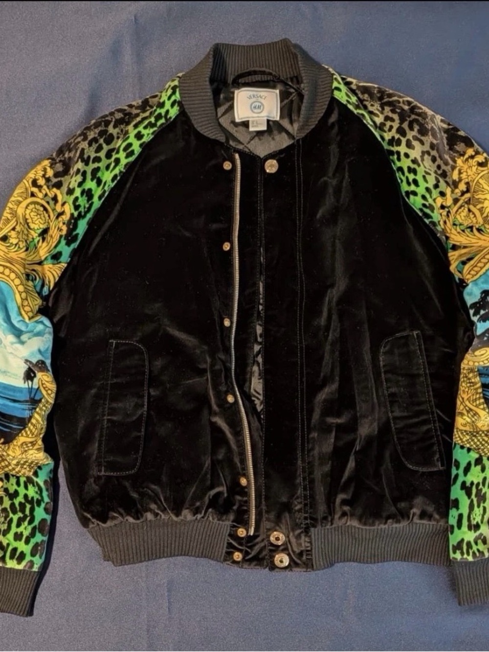 Versace for H&M Women’s Bomber Jacket Black/Multicolor Animal Print